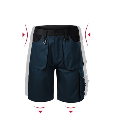 Kurze Arbeitshose Herren Woody marineblau