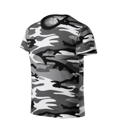 T-Shirt Kinder Camouflage camouflage grau